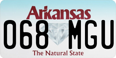 AR license plate 068MGU