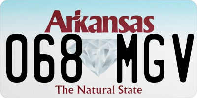 AR license plate 068MGV