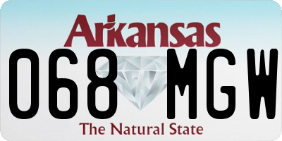 AR license plate 068MGW