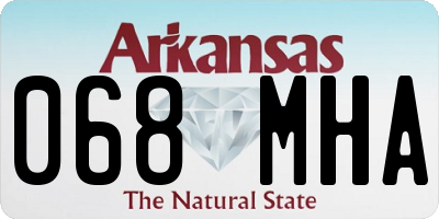 AR license plate 068MHA