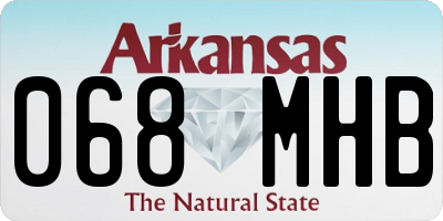 AR license plate 068MHB