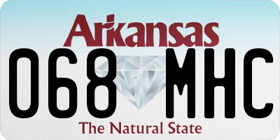 AR license plate 068MHC