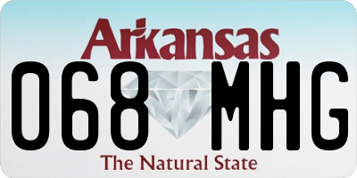 AR license plate 068MHG