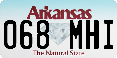 AR license plate 068MHI