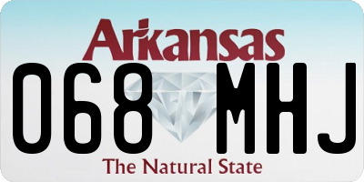 AR license plate 068MHJ