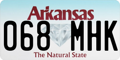 AR license plate 068MHK