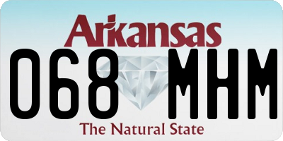 AR license plate 068MHM