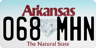AR license plate 068MHN