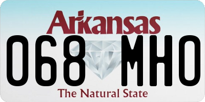 AR license plate 068MHO