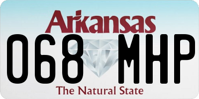 AR license plate 068MHP