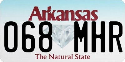 AR license plate 068MHR