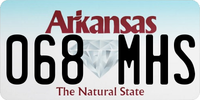AR license plate 068MHS