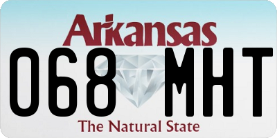 AR license plate 068MHT
