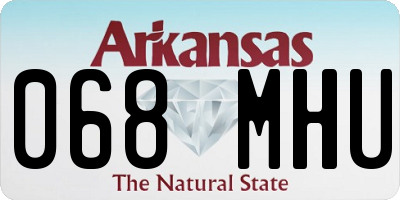 AR license plate 068MHU
