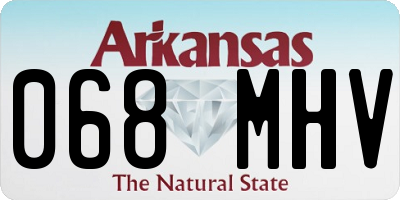 AR license plate 068MHV