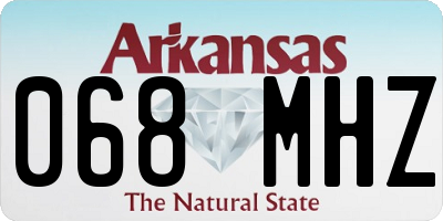 AR license plate 068MHZ