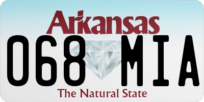 AR license plate 068MIA