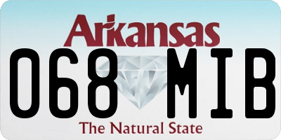 AR license plate 068MIB