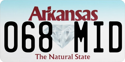 AR license plate 068MID