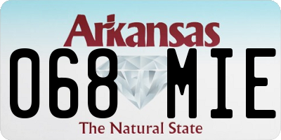 AR license plate 068MIE