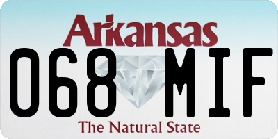 AR license plate 068MIF
