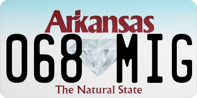 AR license plate 068MIG