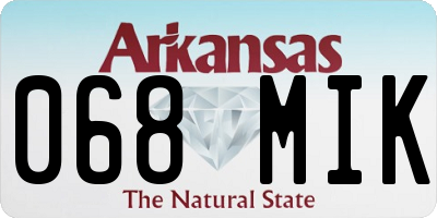 AR license plate 068MIK