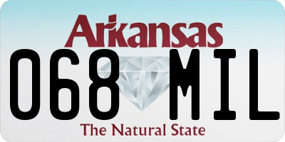 AR license plate 068MIL