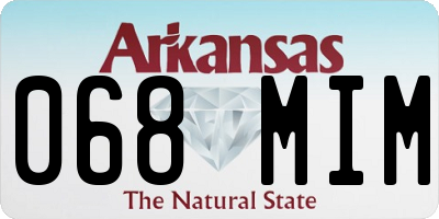 AR license plate 068MIM