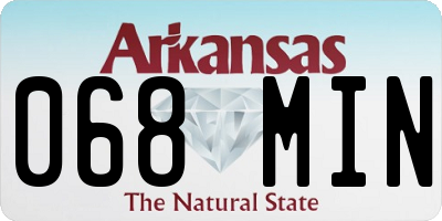 AR license plate 068MIN
