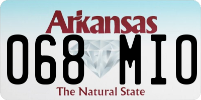 AR license plate 068MIO