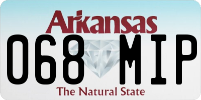 AR license plate 068MIP
