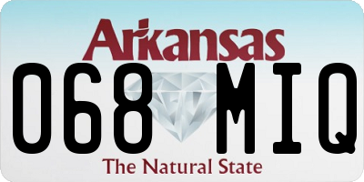 AR license plate 068MIQ