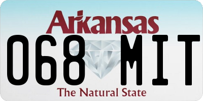 AR license plate 068MIT