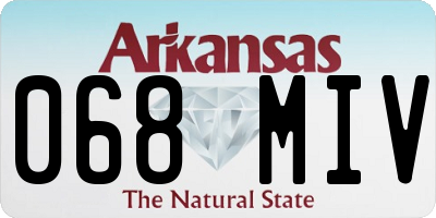 AR license plate 068MIV
