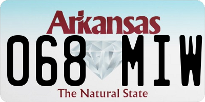 AR license plate 068MIW