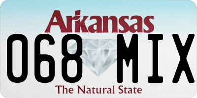 AR license plate 068MIX