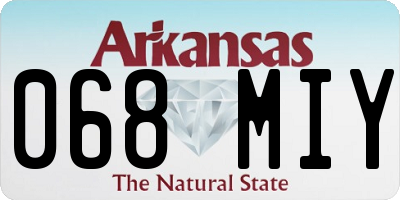 AR license plate 068MIY