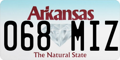 AR license plate 068MIZ