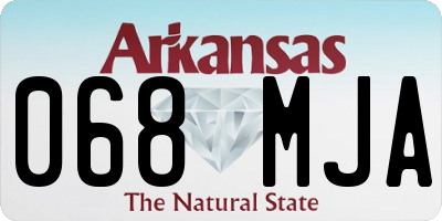 AR license plate 068MJA