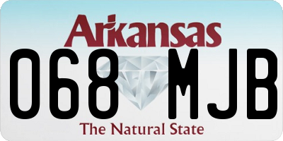 AR license plate 068MJB