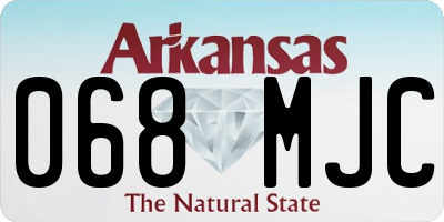 AR license plate 068MJC