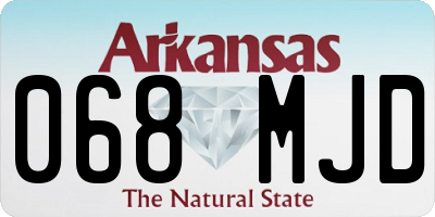 AR license plate 068MJD