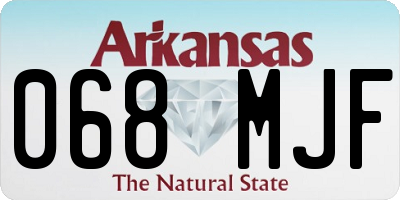 AR license plate 068MJF