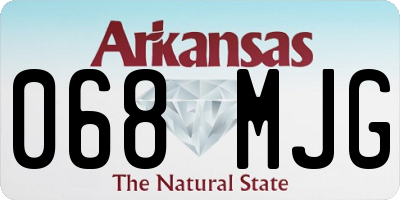 AR license plate 068MJG