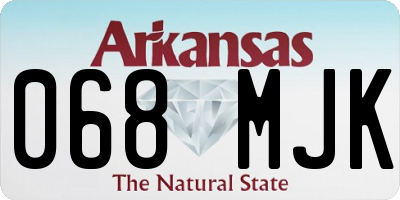 AR license plate 068MJK