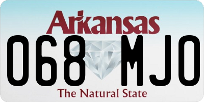 AR license plate 068MJO