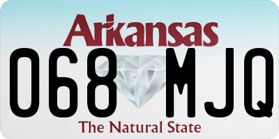 AR license plate 068MJQ