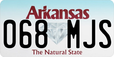 AR license plate 068MJS
