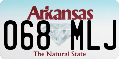 AR license plate 068MLJ